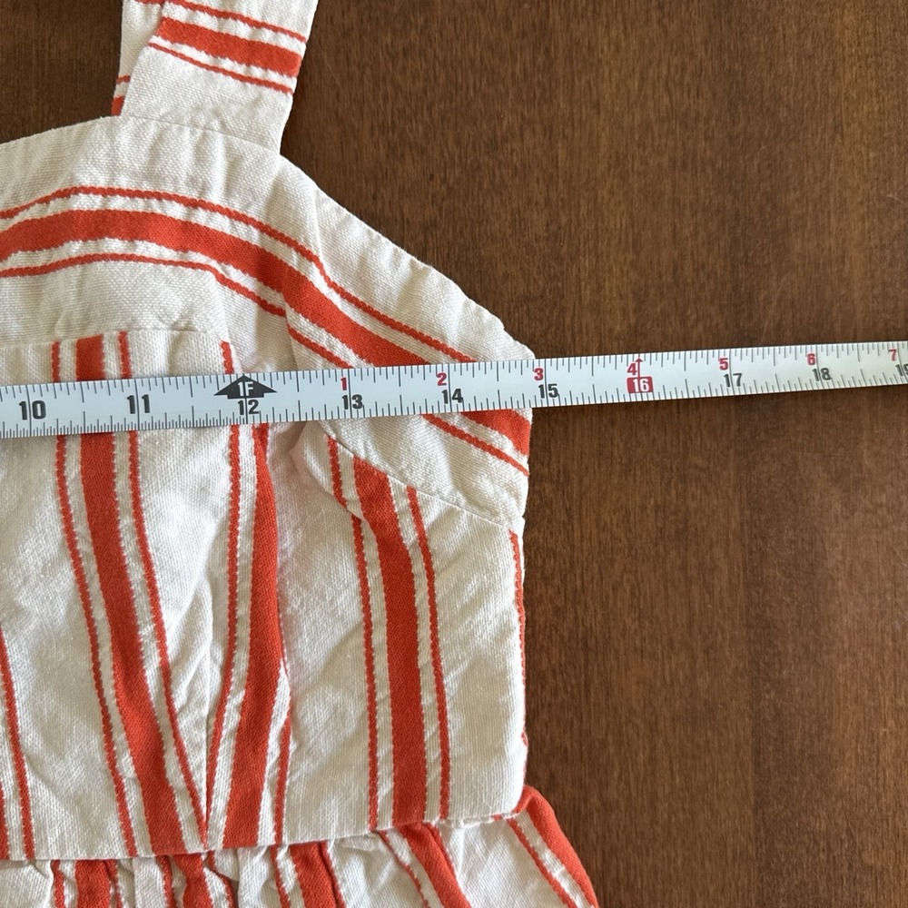 Cabi Brunch Top Adjustable Strap Cotton Linen Blend Sz S Resort Wear Orange - Picture 8 of 8